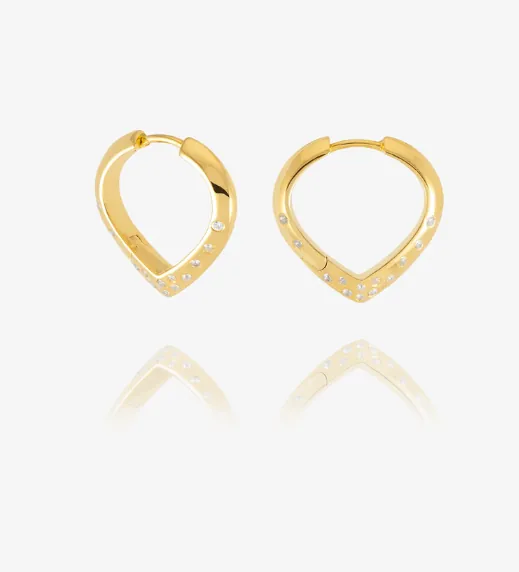 Medium Imagine White Sapphire Hoop Earrings